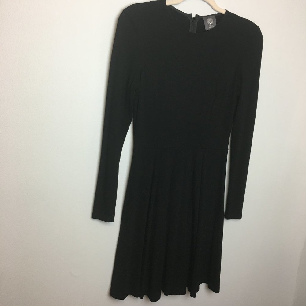Vince Camuto Black Swing Dress Ponte Knit LBD